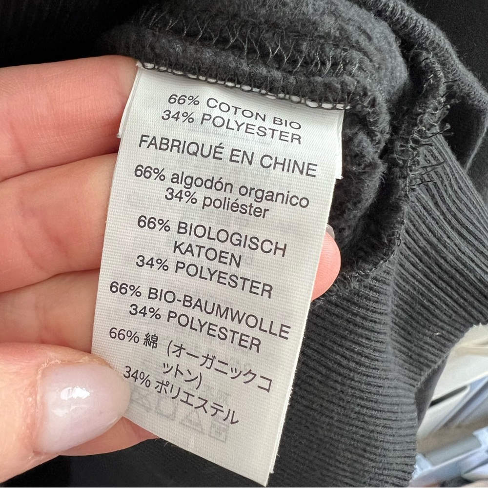 NWOT Vuori Restore Half Zip Hoodie in Washed Black - Picture 5 of 6